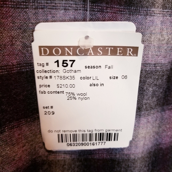 Nwt Doncaster wool blend plaid skirt - Picture 5 of 7